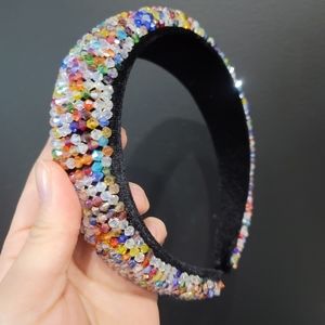 Rainbow beaded headband